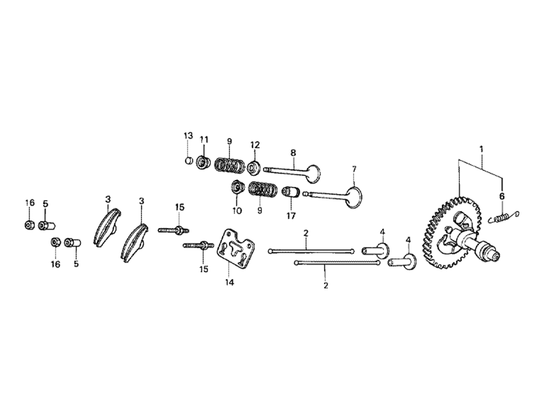 GX270/177F - rozrząd, zawory