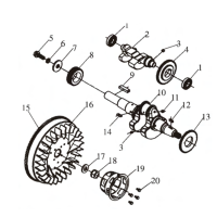 192F - wał korbowy, przeciwwaga, koło